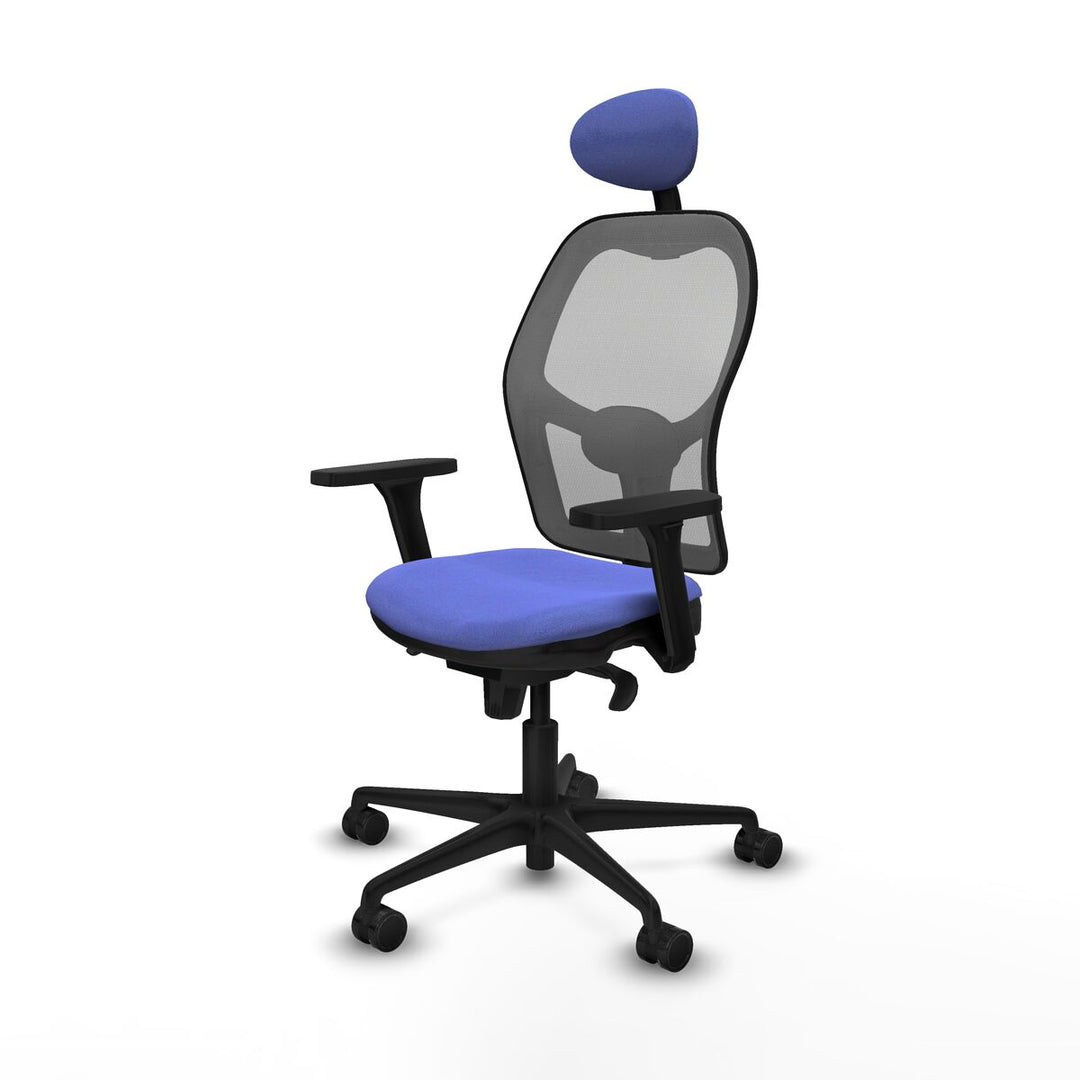 Office Chair with Headrest Piqueras y Crespo 3D036N1 Light Blue
