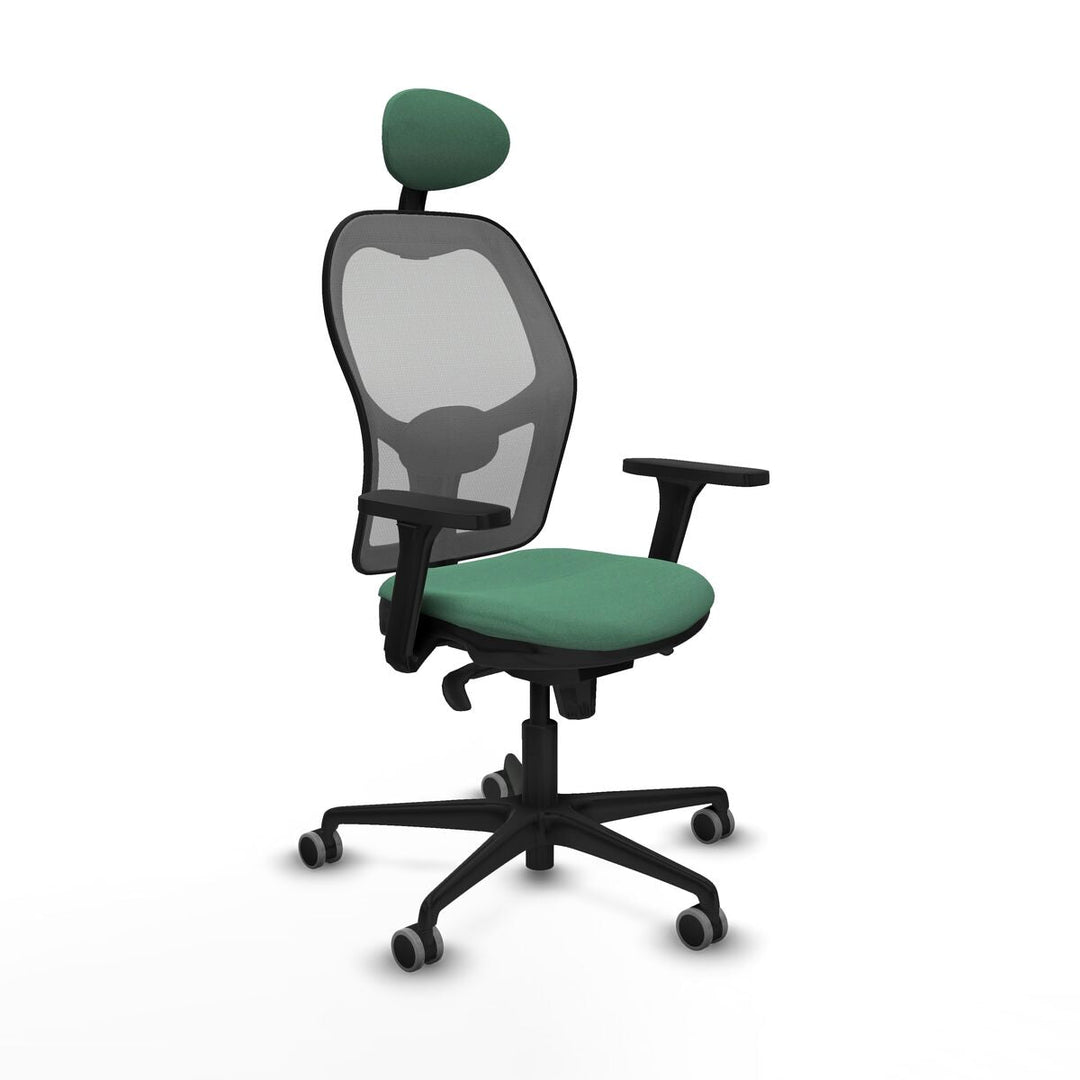 Office Chair with Headrest Piqueras y Crespo 3D036G1 Emerald Green