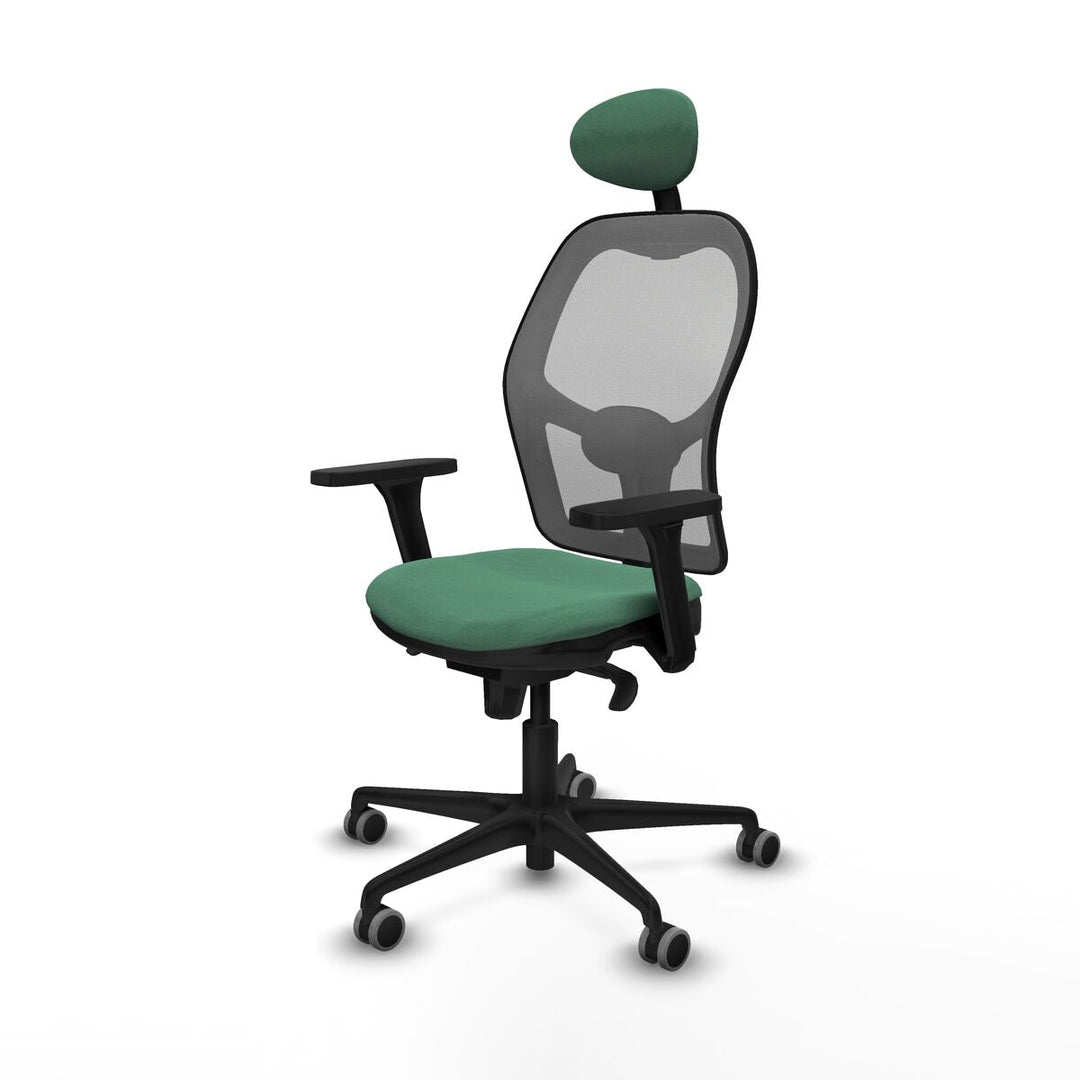 Office Chair with Headrest Piqueras y Crespo 3D036G1 Emerald Green