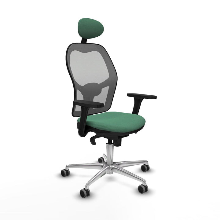 Office Chair with Headrest Piqueras y Crespo 3D086G1 Emerald Green