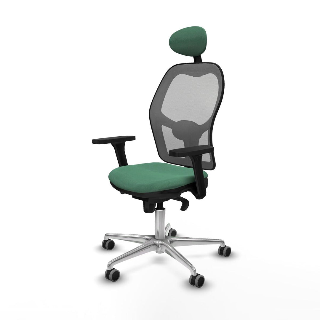 Office Chair with Headrest Piqueras y Crespo 3D086G1 Emerald Green