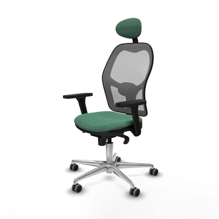 Office Chair with Headrest Piqueras y Crespo 3D086G1 Emerald Green