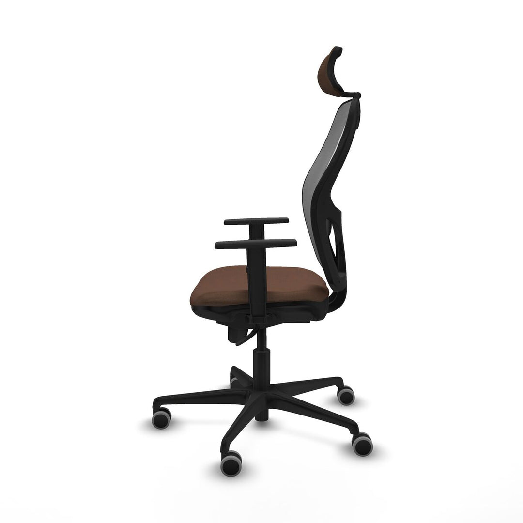 Office Chair with Headrest Piqueras y Crespo 1D036G2 Grey Dark brown