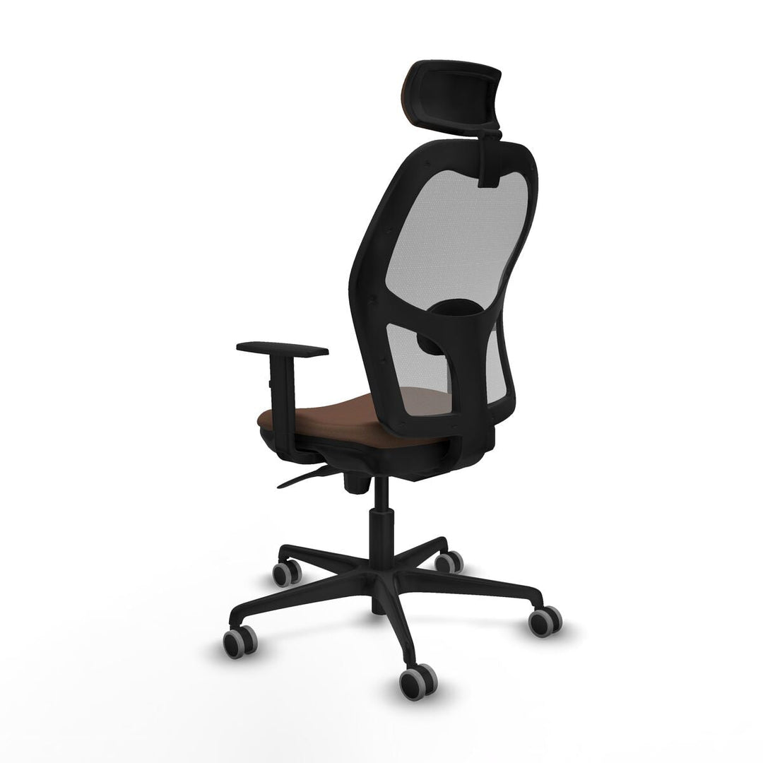 Office Chair with Headrest Piqueras y Crespo 1D036G2 Grey Dark brown