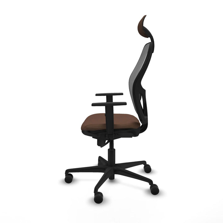 Office Chair with Headrest Jorquera Piqueras y Crespo 1D036N1 Grey Dark brown