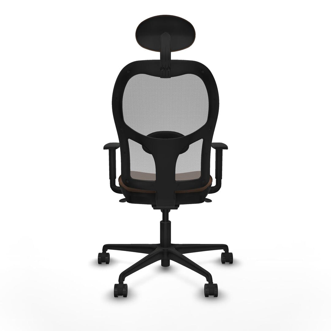 Office Chair with Headrest Jorquera Piqueras y Crespo 1D036N1 Grey Dark brown