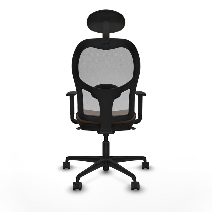 Office Chair with Headrest Jorquera Piqueras y Crespo 1D036N1 Grey Dark brown