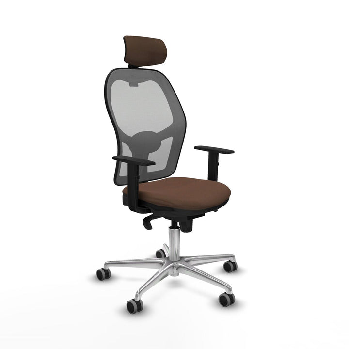 Office Chair with Headrest Piqueras y Crespo 1D086G2 Grey Dark brown