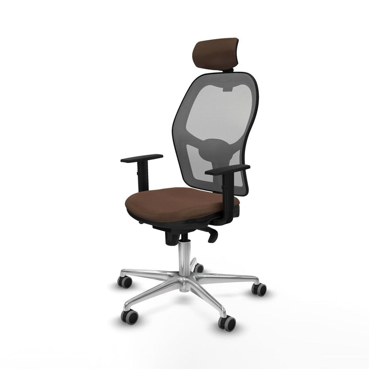 Office Chair with Headrest Piqueras y Crespo 1D086G2 Grey Dark brown