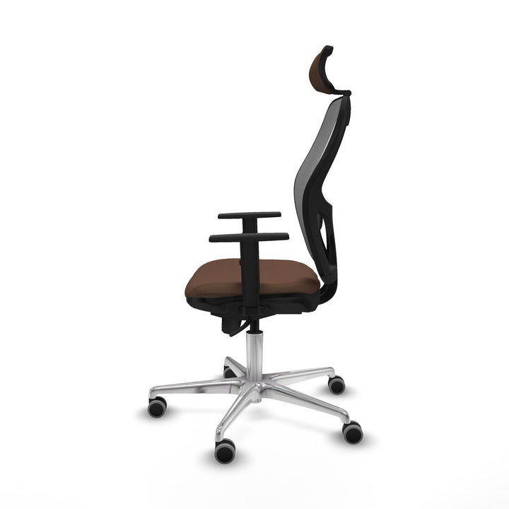 Office Chair with Headrest Piqueras y Crespo 1D086G2 Grey Dark brown