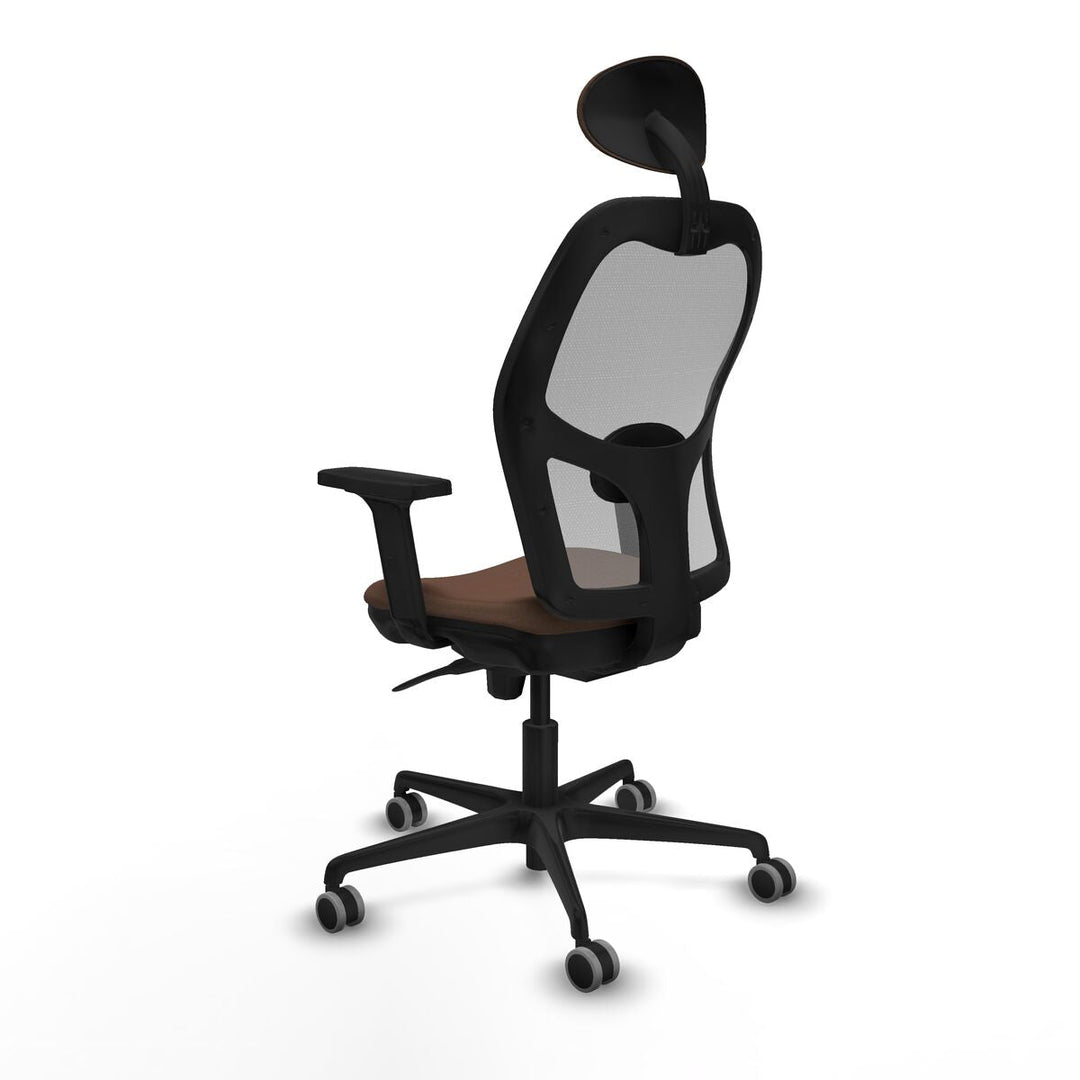 Office Chair with Headrest Piqueras y Crespo 2D036G1 Grey Dark brown