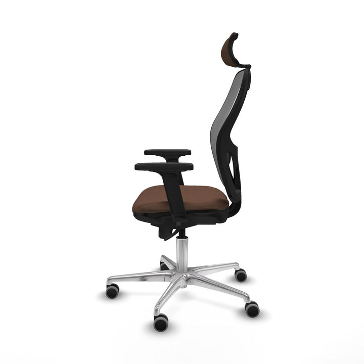 Office Chair with Headrest Piqueras y Crespo 2D086G2 Grey Dark brown