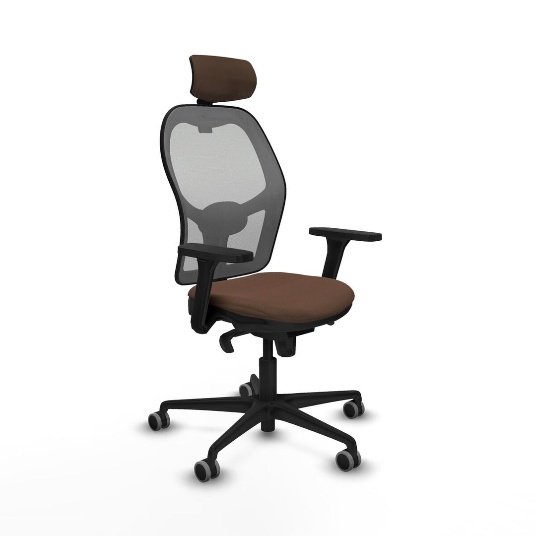 Office Chair with Headrest Piqueras y Crespo 3D036G2 Grey Dark brown