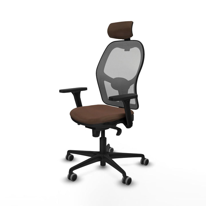 Office Chair with Headrest Piqueras y Crespo 3D036G2 Grey Dark brown