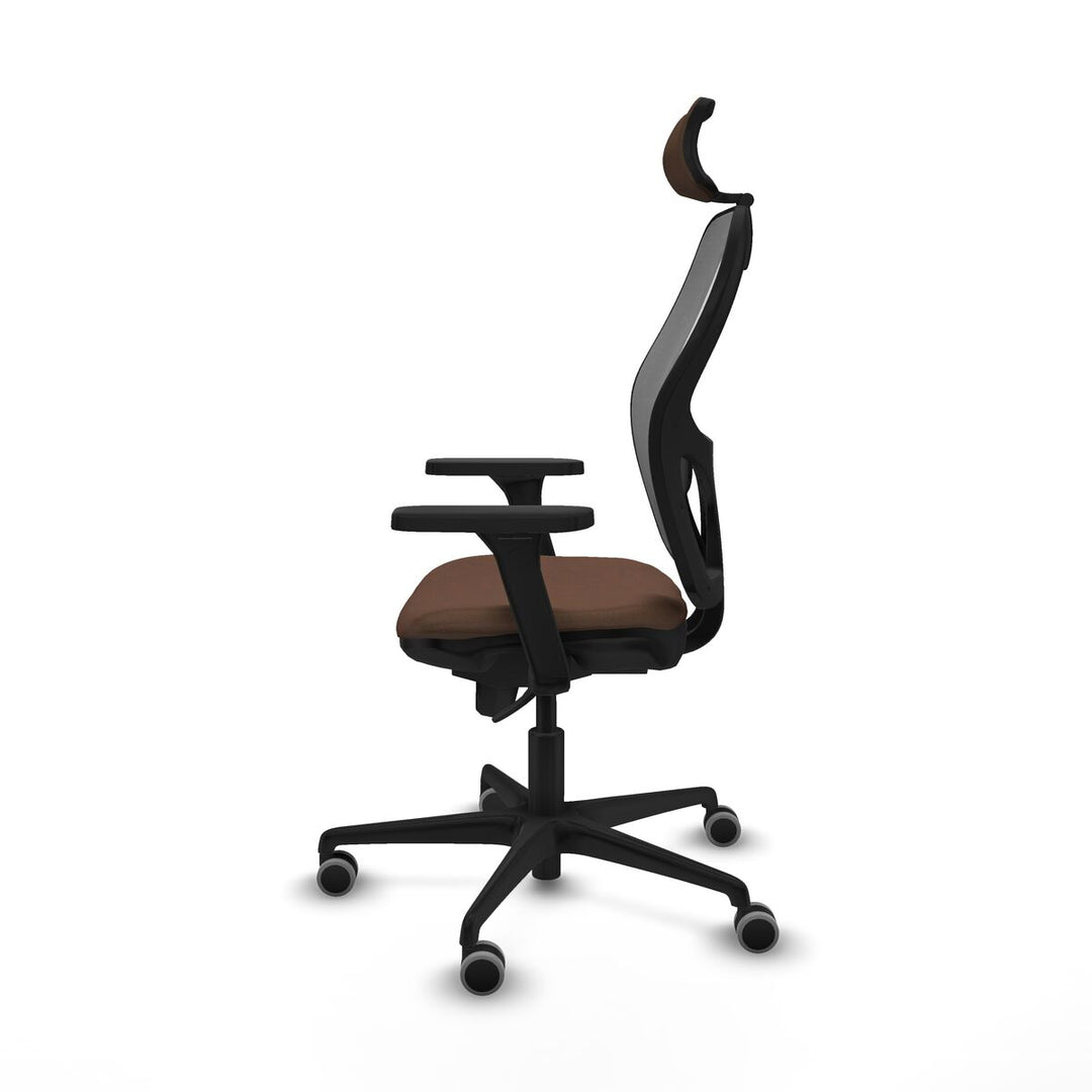 Office Chair with Headrest Piqueras y Crespo 3D036G2 Grey Dark brown
