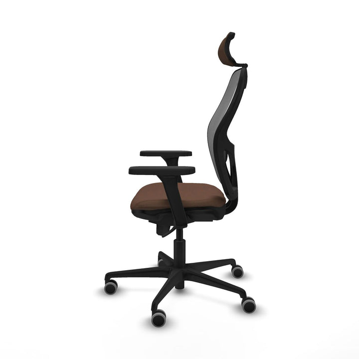 Office Chair with Headrest Piqueras y Crespo 3D036G2 Grey Dark brown