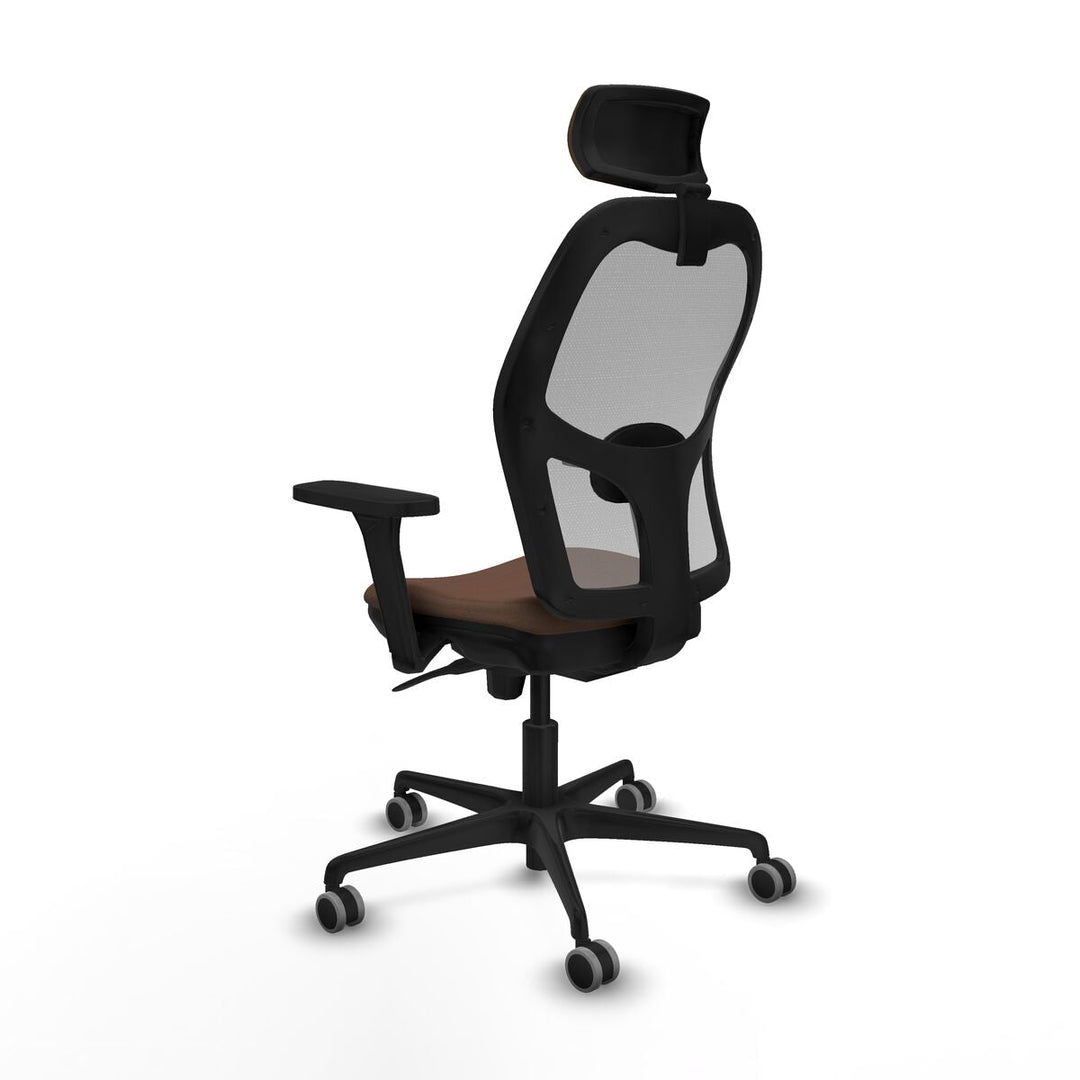 Office Chair with Headrest Piqueras y Crespo 3D036G2 Grey Dark brown