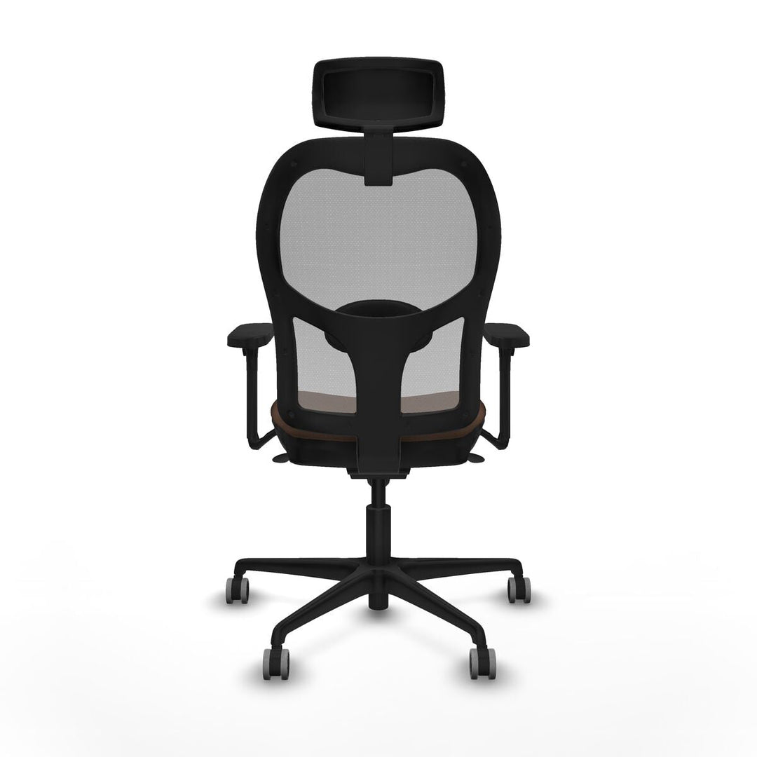 Office Chair with Headrest Piqueras y Crespo 3D036G2 Grey Dark brown
