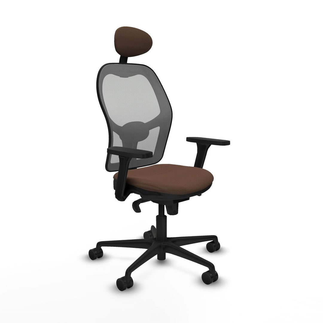 Office Chair with Headrest Piqueras y Crespo 3D036N1 Grey Dark brown
