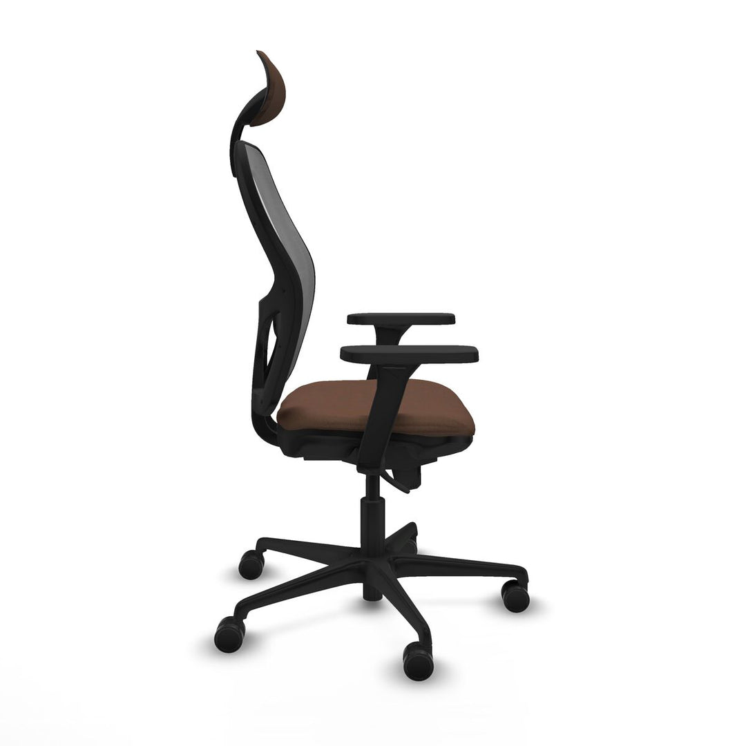 Office Chair with Headrest Piqueras y Crespo 3D036N1 Grey Dark brown