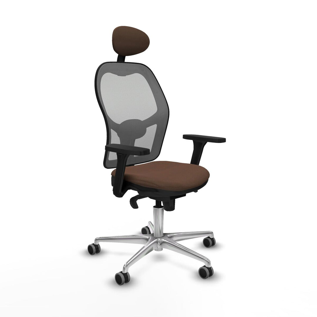 Office Chair with Headrest Piqueras y Crespo 3D086G1 Grey Dark brown