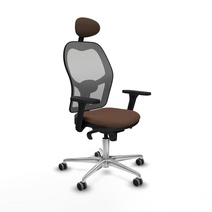 Office Chair with Headrest Piqueras y Crespo 3D086G1 Grey Dark brown