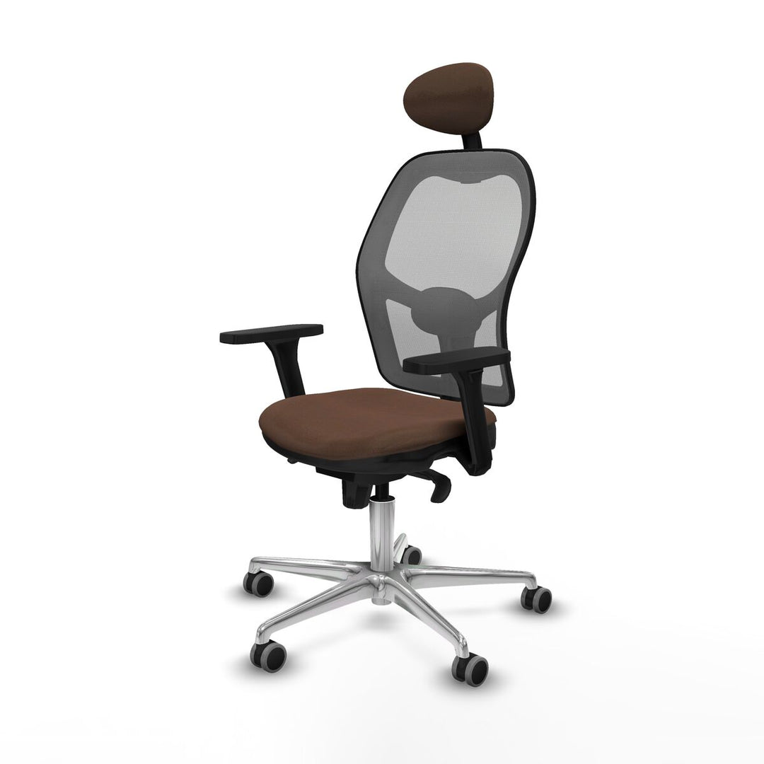 Office Chair with Headrest Piqueras y Crespo 3D086G1 Grey Dark brown
