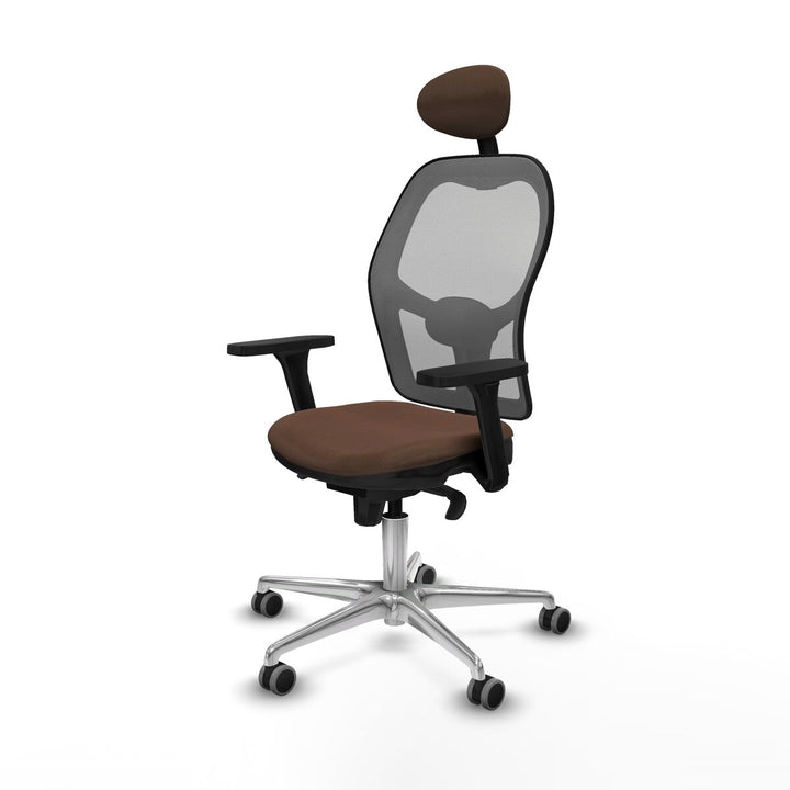 Office Chair with Headrest Piqueras y Crespo 3D086G1 Grey Dark brown