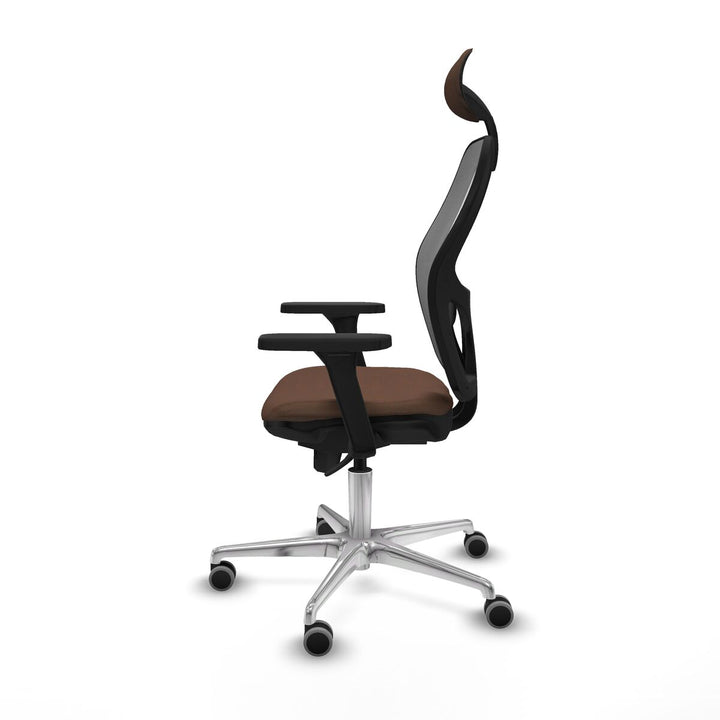 Office Chair with Headrest Piqueras y Crespo 3D086G1 Grey Dark brown