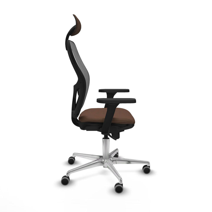 Office Chair with Headrest Piqueras y Crespo 3D086G1 Grey Dark brown