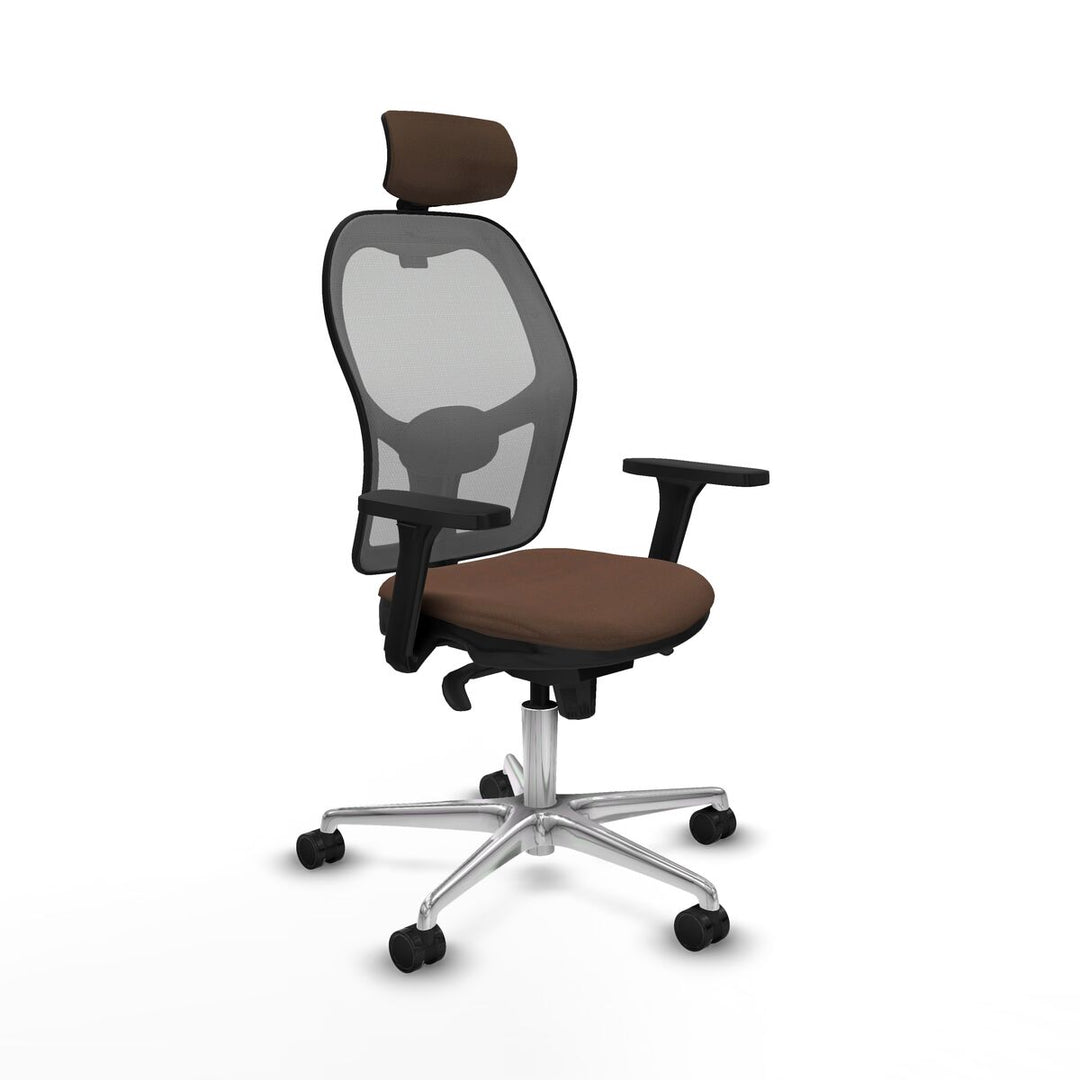Office Chair with Headrest Piqueras y Crespo 3D086N2 Grey Dark brown