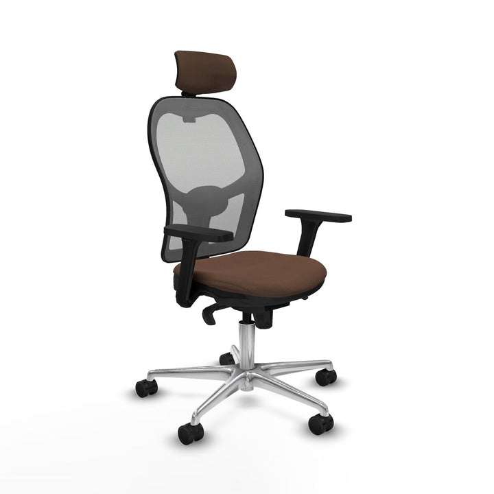 Office Chair with Headrest Piqueras y Crespo 3D086N2 Grey Dark brown