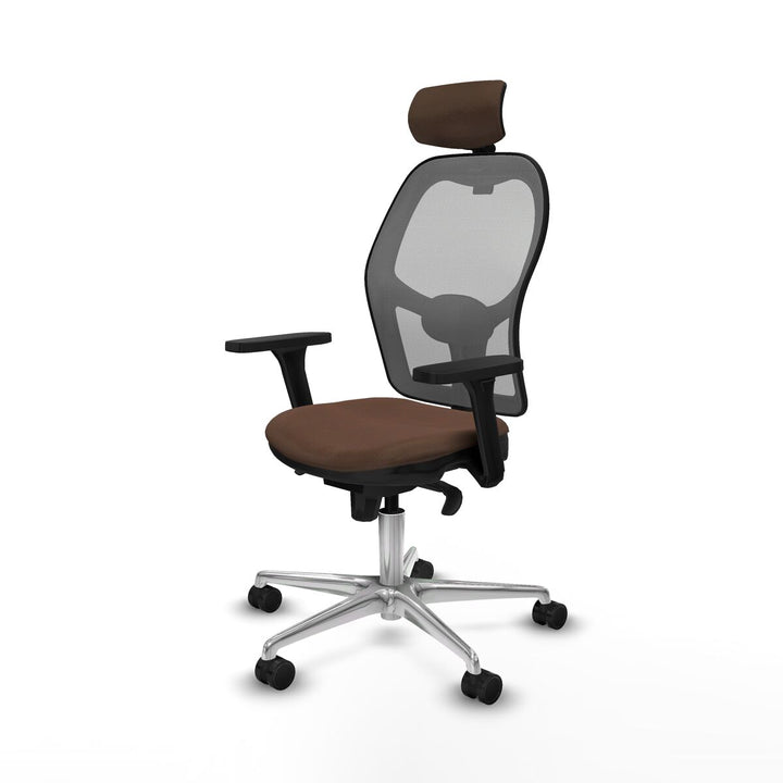 Office Chair with Headrest Piqueras y Crespo 3D086N2 Grey Dark brown