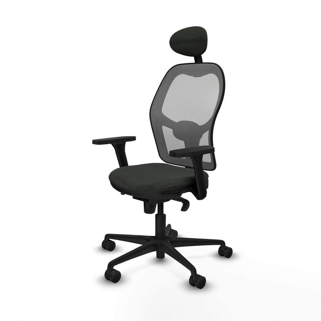 Office Chair with Headrest Piqueras y Crespo 3D036N1 Black