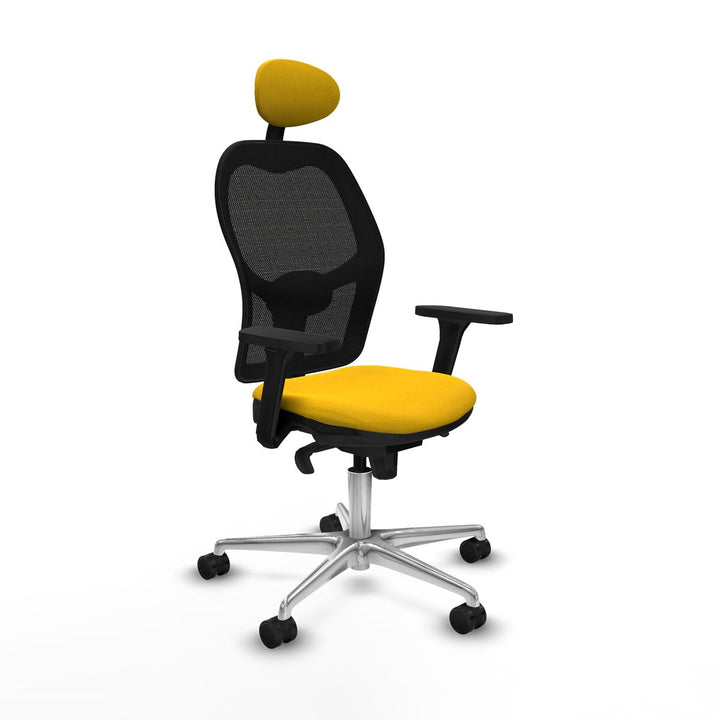Office Chair with Headrest Piqueras y Crespo 3D086N1 Yellow