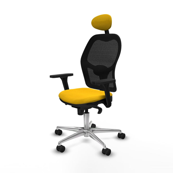 Office Chair with Headrest Piqueras y Crespo 3D086N1 Yellow