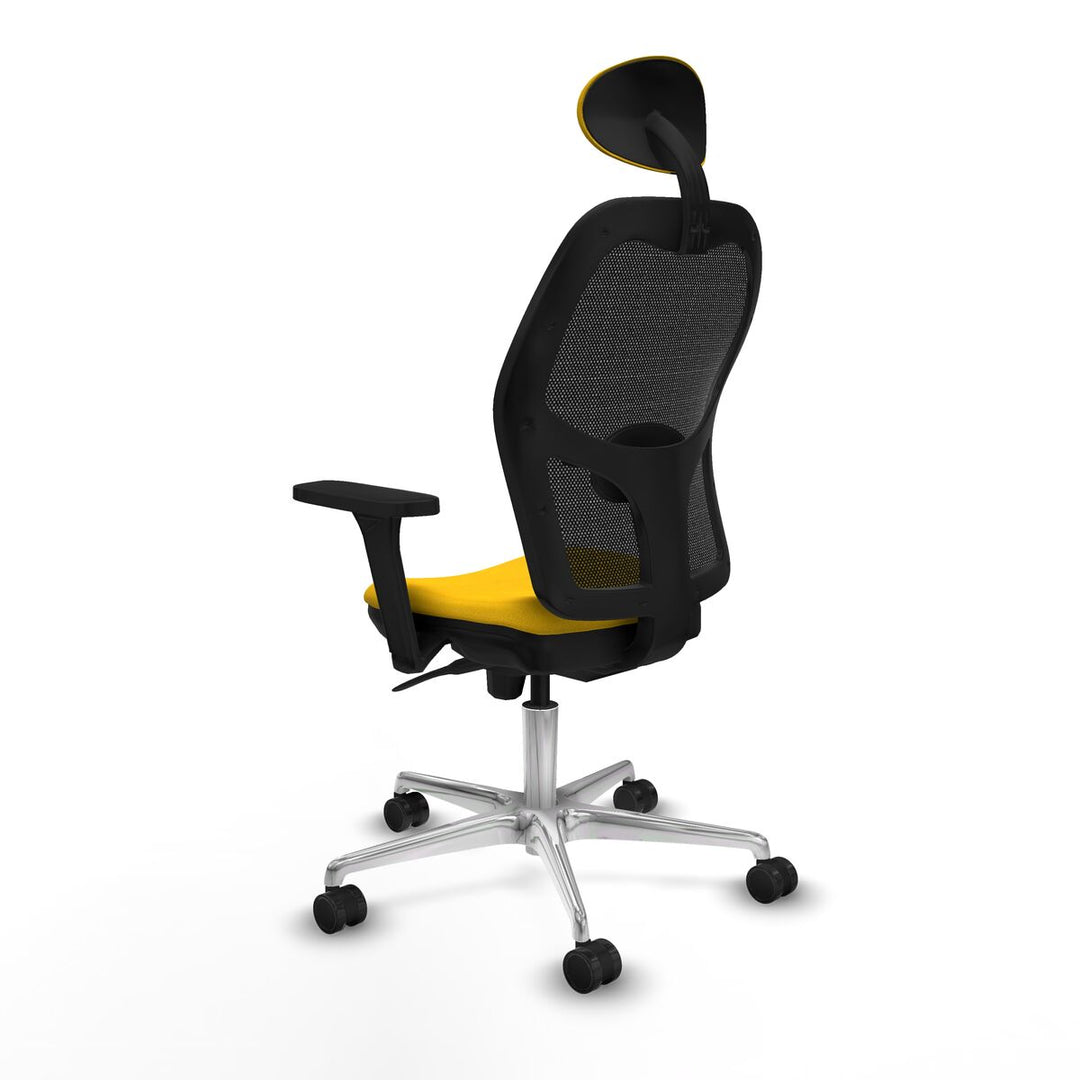Office Chair with Headrest Piqueras y Crespo 3D086N1 Yellow