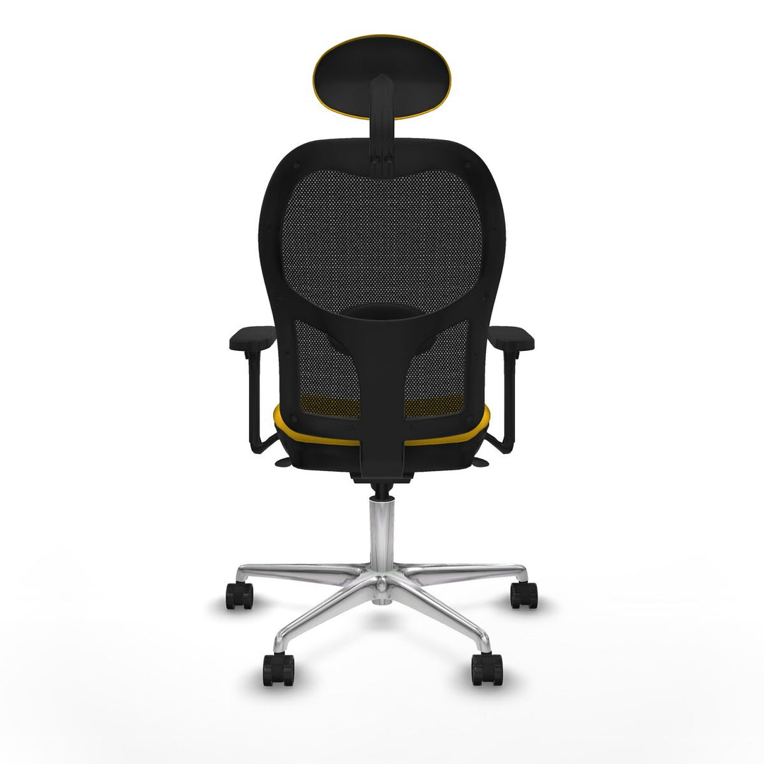 Office Chair with Headrest Piqueras y Crespo 3D086N1 Yellow