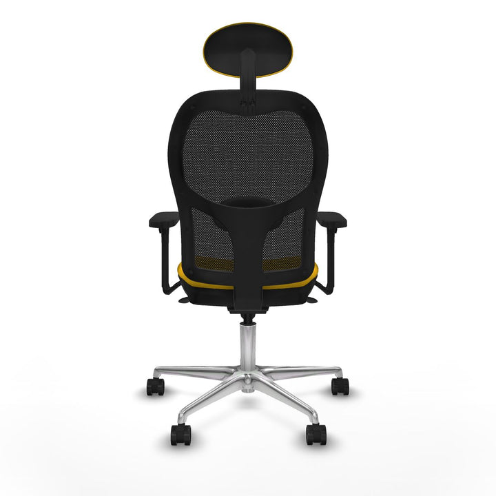 Office Chair with Headrest Piqueras y Crespo 3D086N1 Yellow