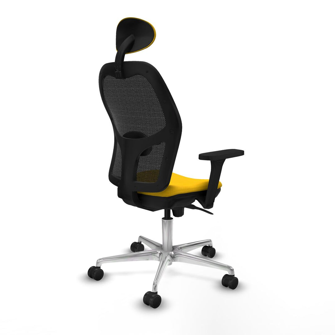 Office Chair with Headrest Piqueras y Crespo 3D086N1 Yellow