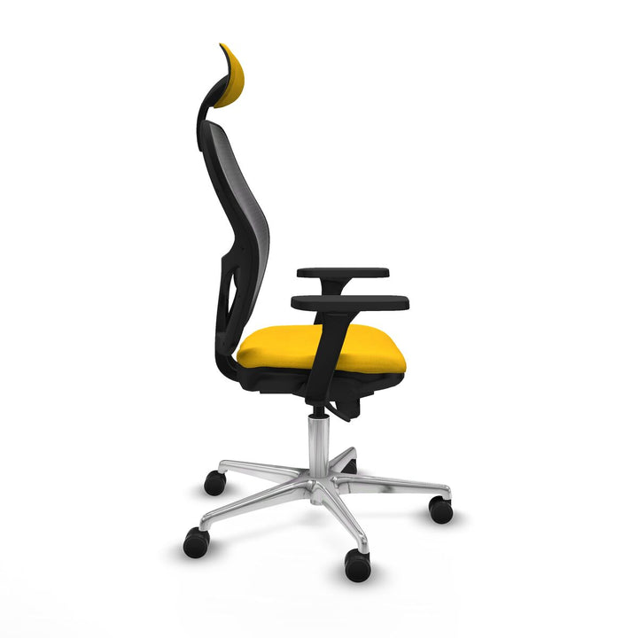 Office Chair with Headrest Piqueras y Crespo 3D086N1 Yellow