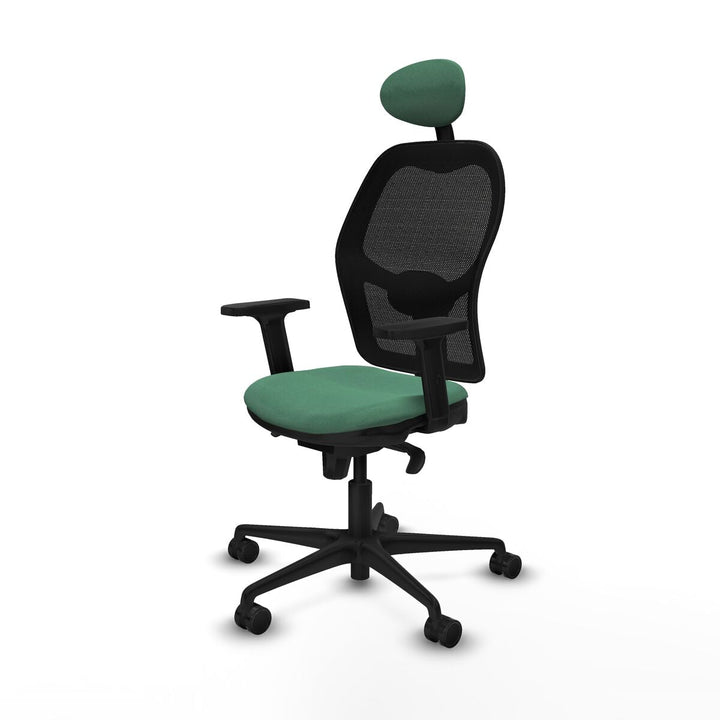 Office Chair with Headrest Piqueras y Crespo 2D036N1 Emerald Green