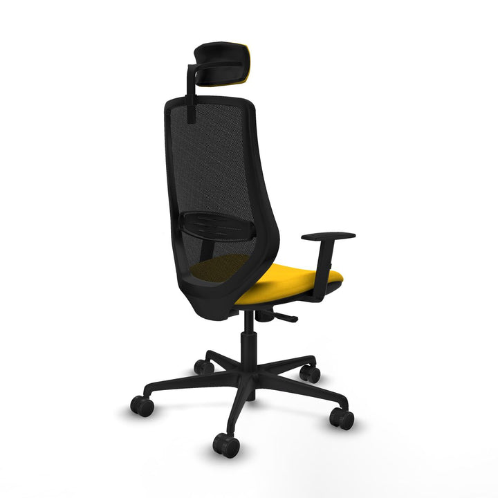 Office Chair with Headrest Piqueras y Crespo D036N2W Yellow