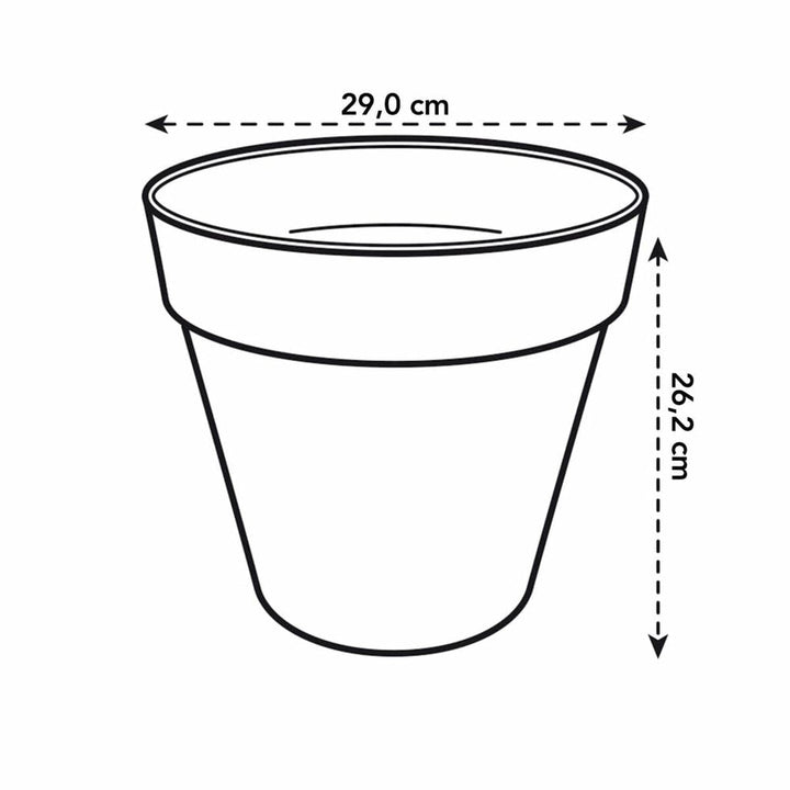 Set of pots Elho Grey Plastic Circular 2 Pieces