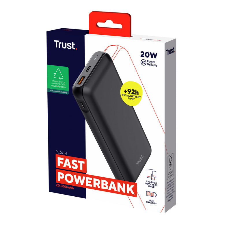 Powerbank Trust 24880 Noir 20000 mAh (1 Unité)