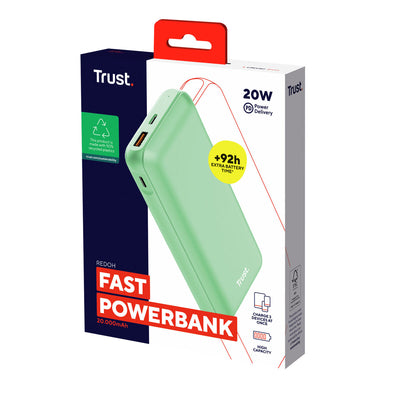 Powerbank Trust 25035 Vert 20000 mAh (1 Unité)