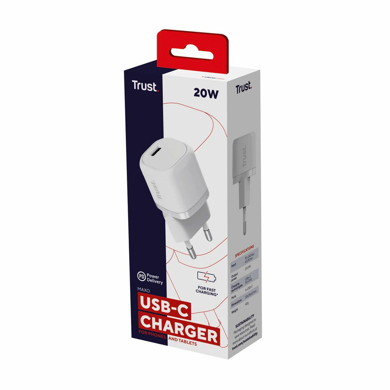 Chargeur mural Trust Blanc 20 W