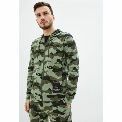 Men's Sports Jacket Calvin Klein Full Zip Green