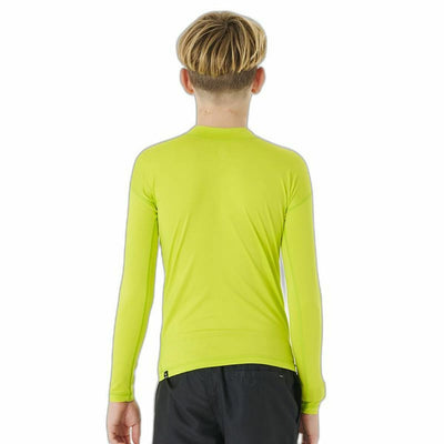 T shirt à manches courtes Enfant Rip Curl Corps L/S Rash Vest  Jaune Surf Lycra