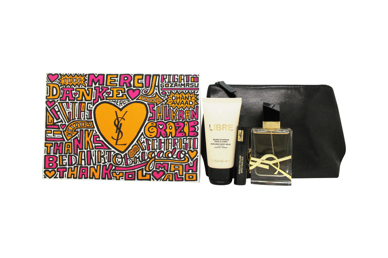 Yves Saint Laurent Libre Gift Set 50ml EDP + 50ml Body Balm + 2ml Mascara + Pouch